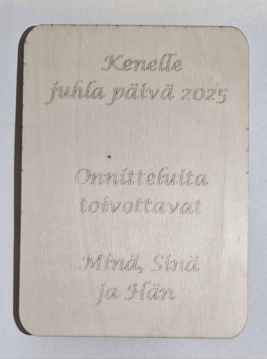 Persoonallinen Laserkaiverrettu Kortti Syntymäpäiväksi – Laskenta Päivistä sekunteihin - Marinkorut