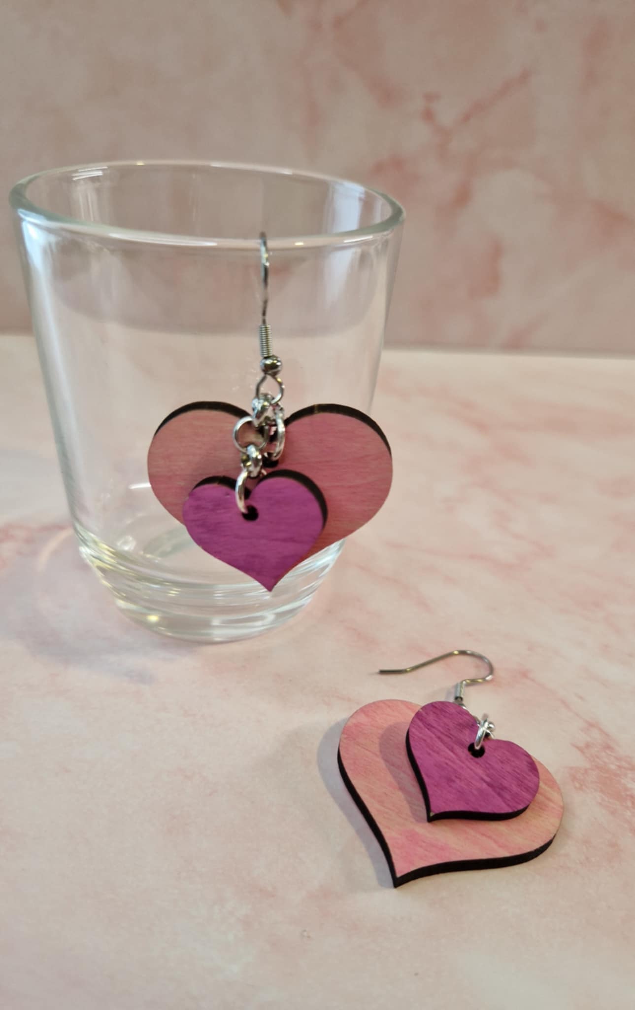 Kaksinkertainen sydän ‑korvakorut Marinkorut