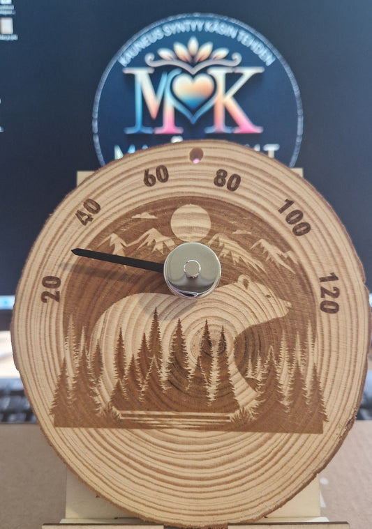 Upea laserkaiverrettu saunamittari Marinkorut