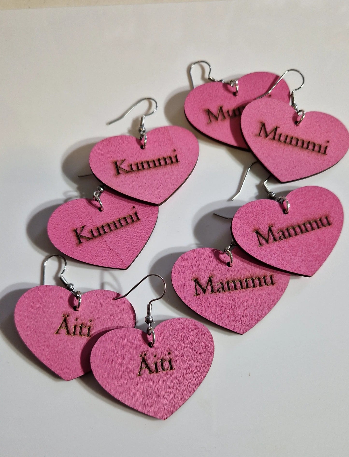 Personoidut korvakorut äidille, mammulle, mummille, kummille ... Marinkorut