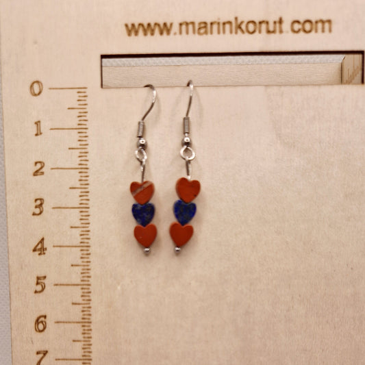 Ihanat kolmisydän-korvakorut Marinkorut