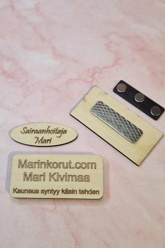 Nimineulat magneettikiinnityksellä Marinkorut
