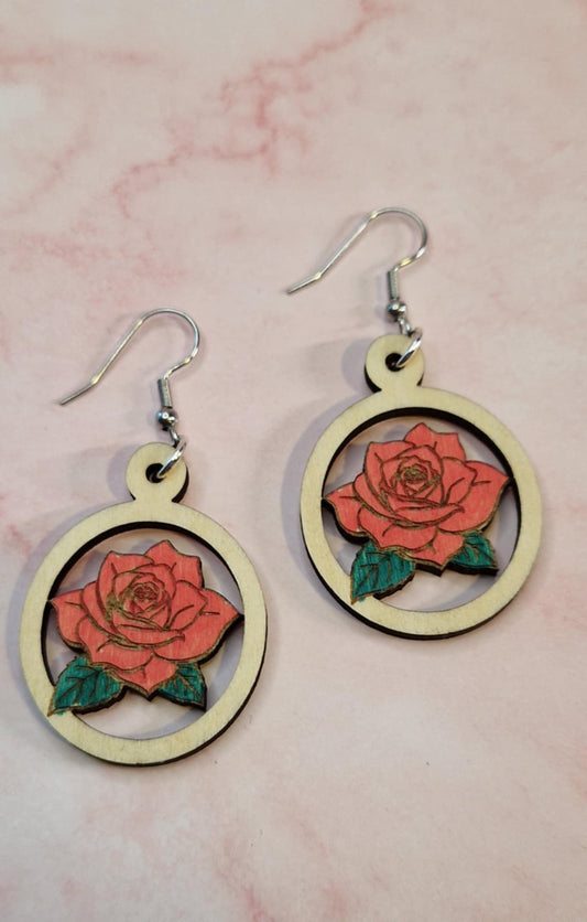 Punaruusu korvakorut Marinkorut