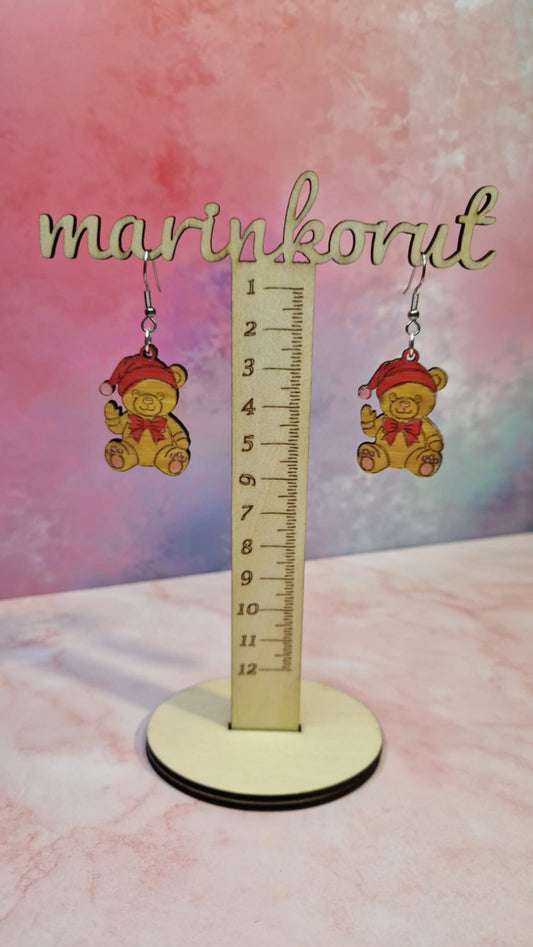 Jouluiset nallet – korvakorut täynnä lempeää joulumieltä Marinkorut