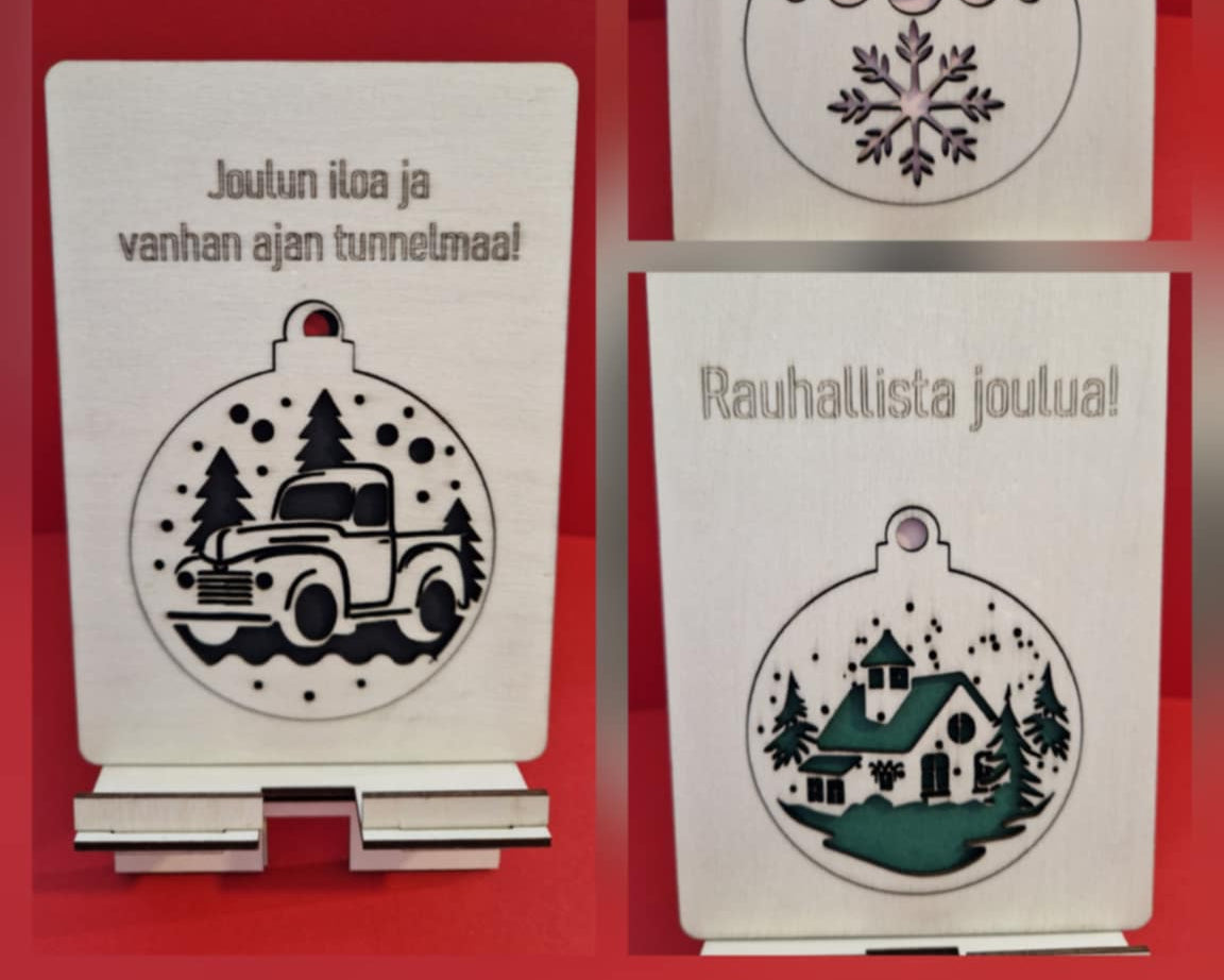 Joulukortti &amp; koriste yhdessä! Marinkorut
