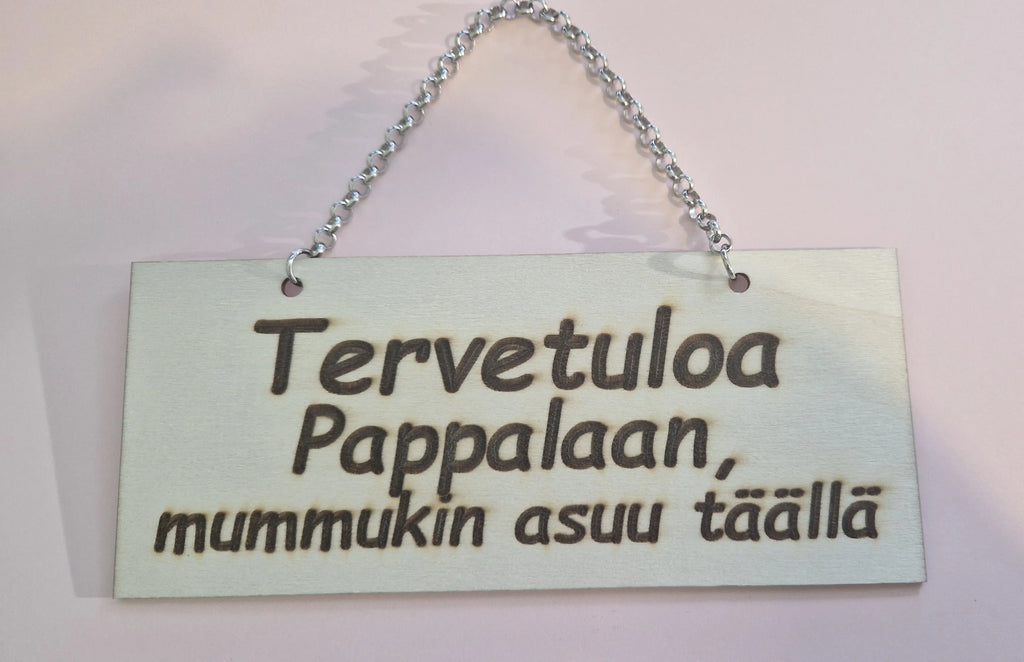 Tervetuloa kyltti omalla tekstillä Marinkorut