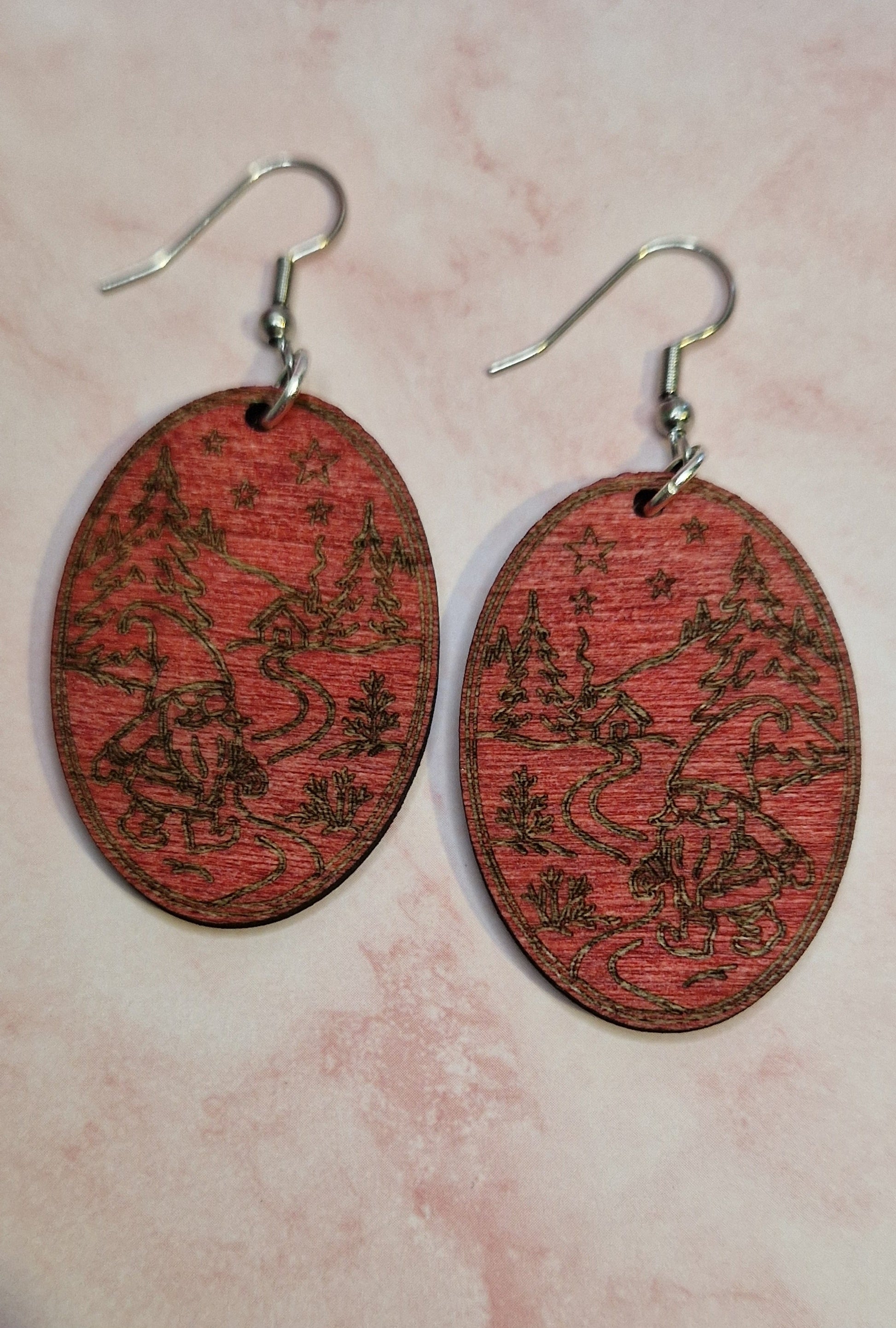 Tonttu mökkipolulla kotimaiset vanerikorvakorut Marinkorut