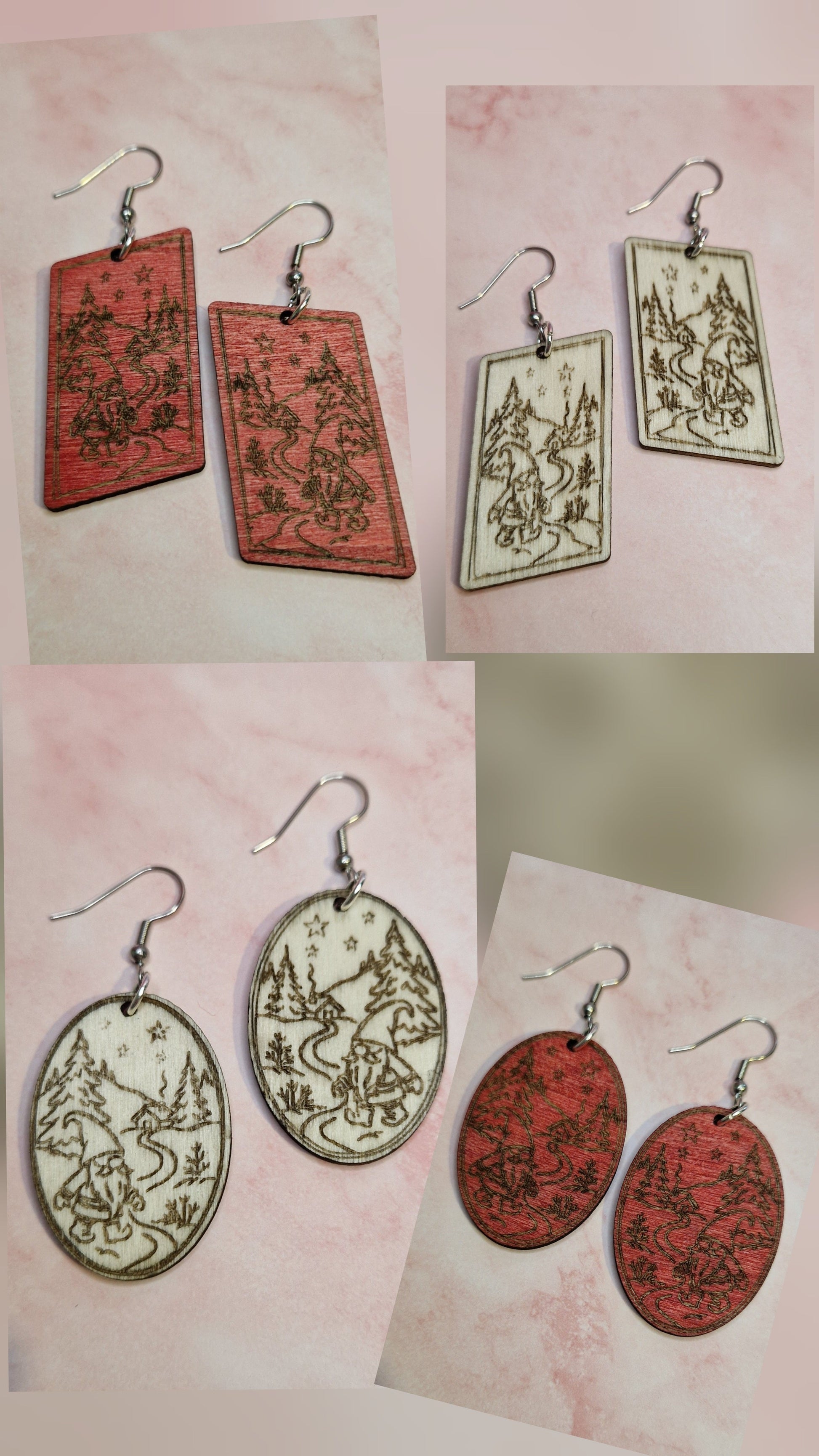 Tonttu mökkipolulla kotimaiset vanerikorvakorut Marinkorut