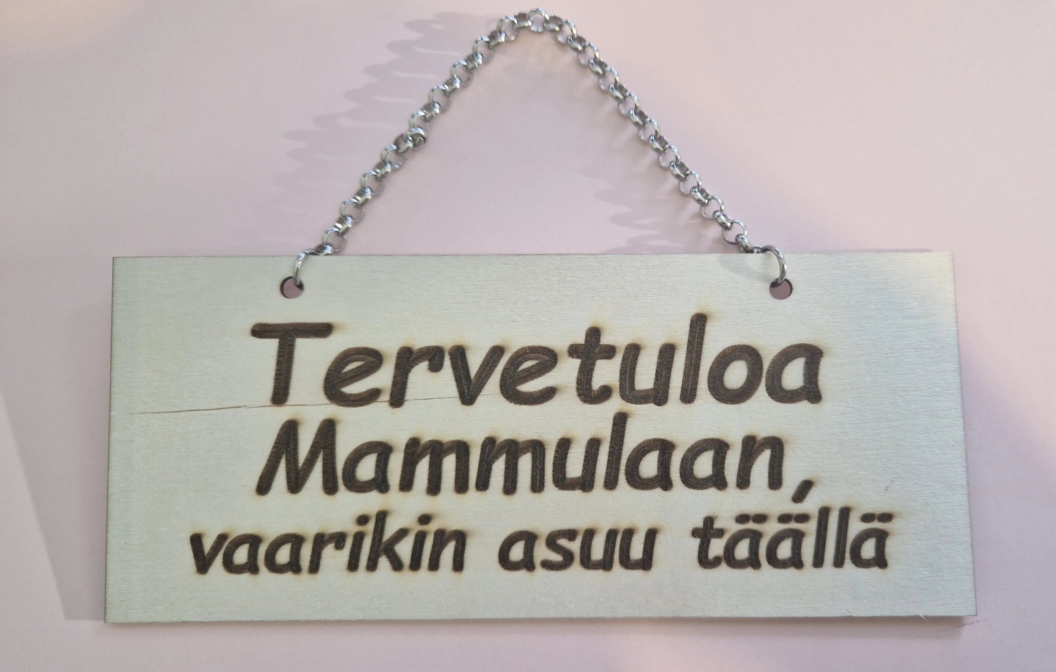 Tervetuloa kyltti omalla tekstillä Marinkorut
