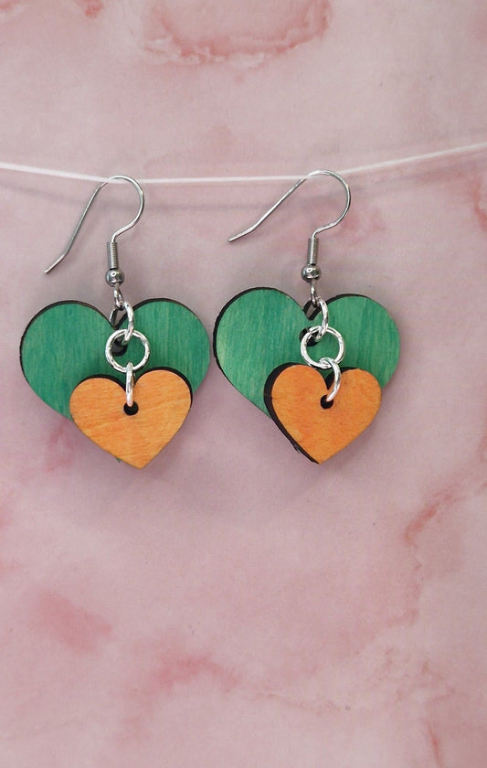 Sydänkorvakorut – käsin maalatut Marinkorut